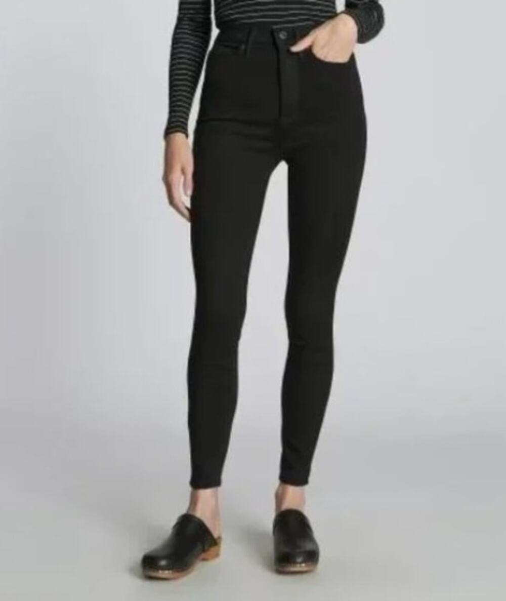 Everlane Way High Skinny Jeans, Black, Size 27